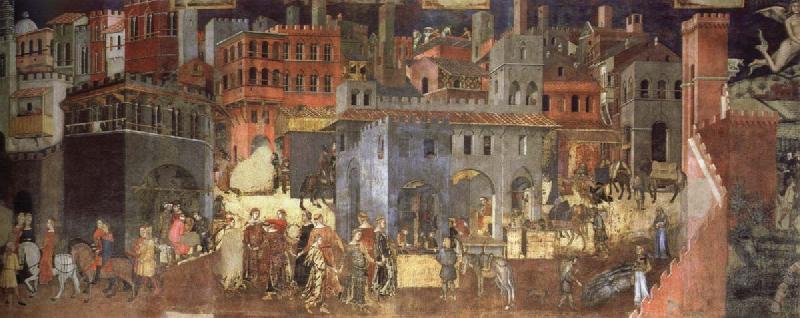 Ambrogio Lorenzetti The Effects of Good Government in the city